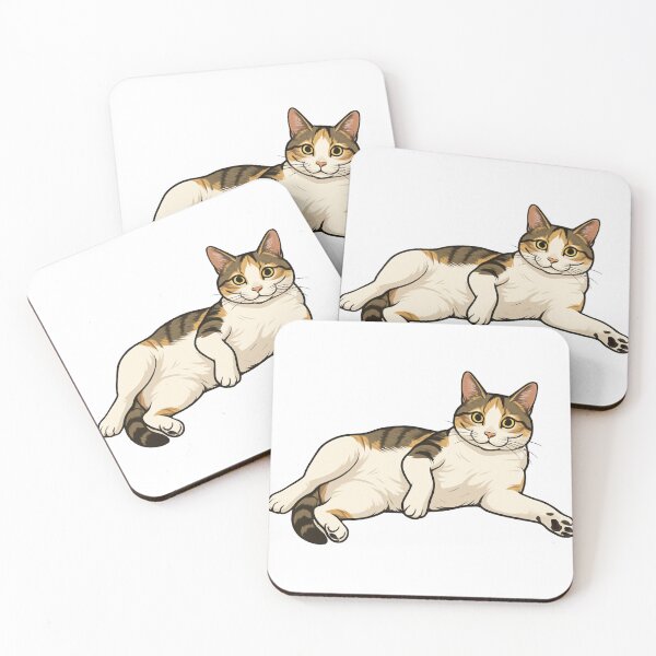 Item preview, Tricolor calico cat lying down adorable designed and sold by Marlië.Art.