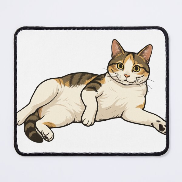 Item preview, Tricolor calico cat lying down adorable designed and sold by Marlië.Art.