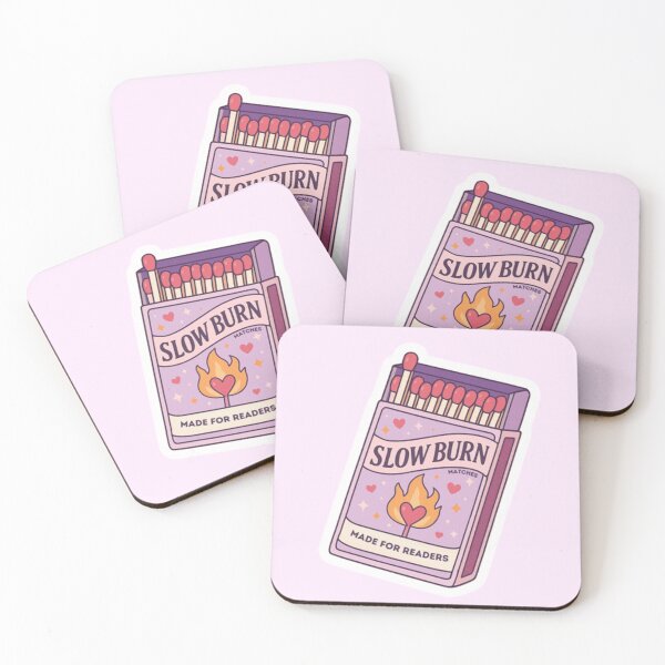 Item preview, Slow Burn Matches Sticker – Cute Romance Trope Book Lover Aesthetic Design designed and sold by theliteraryedit.