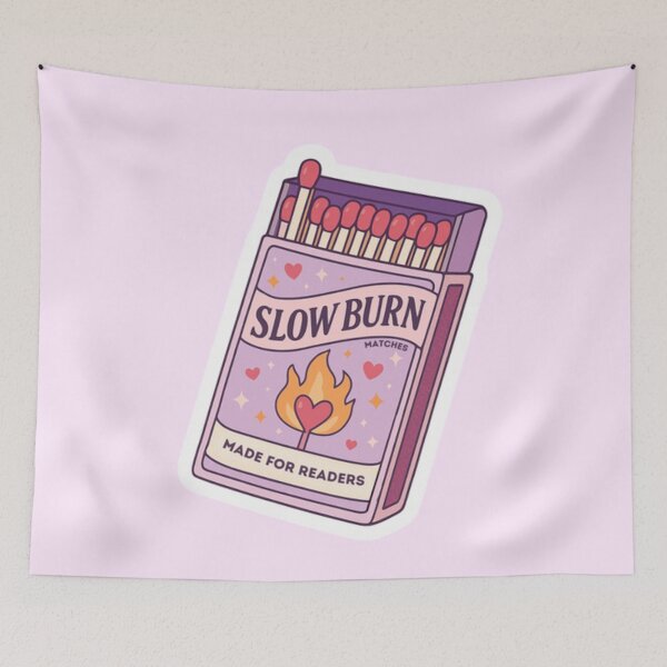 Item preview, Slow Burn Matches Sticker – Cute Romance Trope Book Lover Aesthetic Design designed and sold by theliteraryedit.