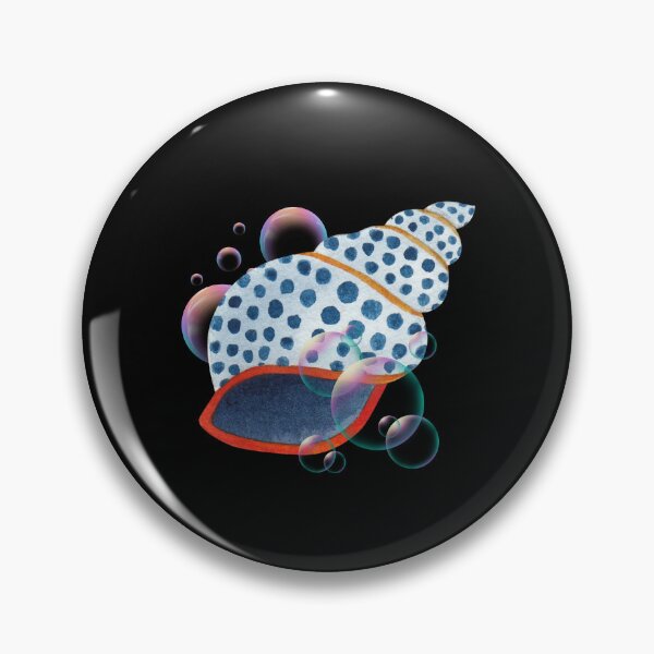 Item preview, Seashell of blue polka designed and sold by andrasdesignssss.