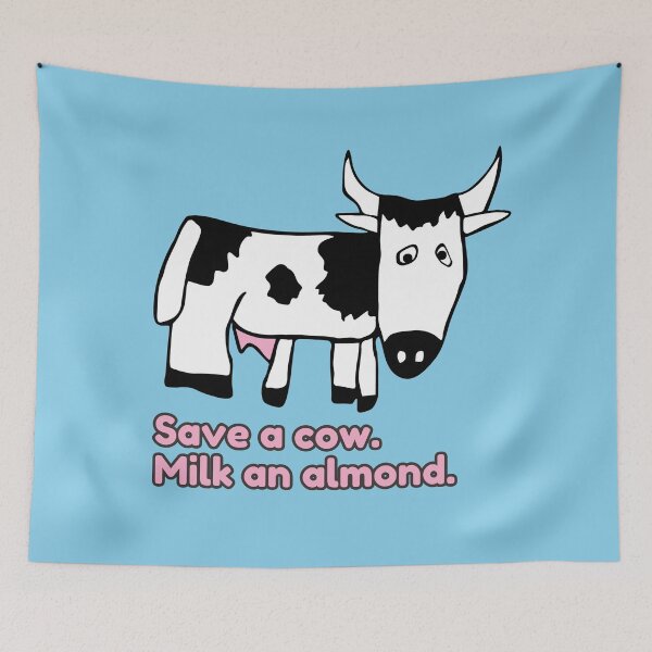 Item preview, Save a Cow Milk an Almond by Everything Eli designed and sold by EverythingEli.