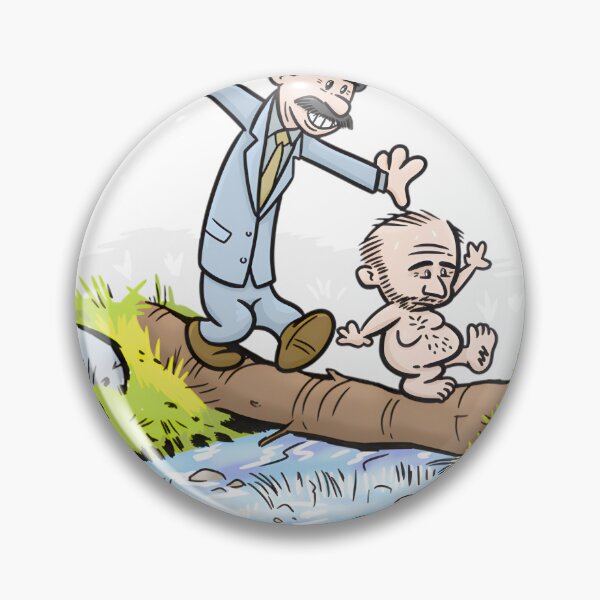Item preview, Comical Log Bridge Balancing Act Over Stream designed and sold by TobiasCorrea.