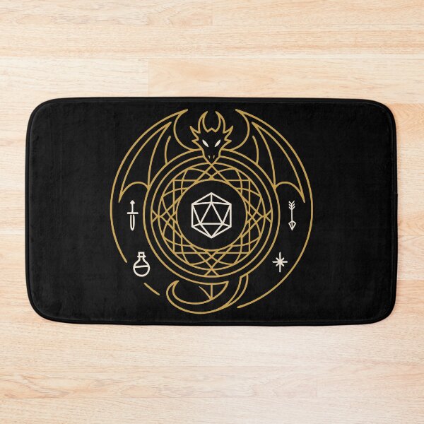Item preview, Circular Dragon Sacred Symbol D20 Dice Minimalist Tabletop RPG designed and sold by pixeptional.