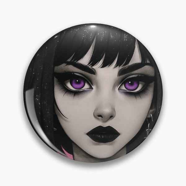 Item preview, cute gothic cat girl, anime illustration designed and sold by Mauswohn.