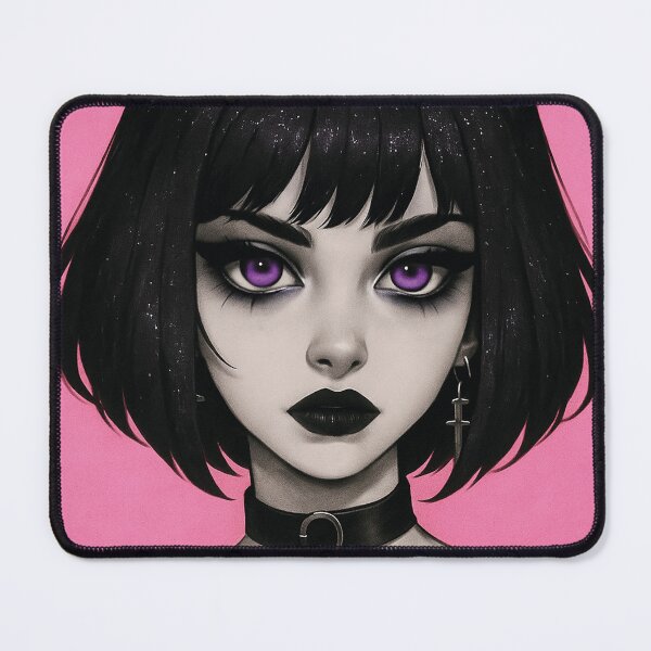 Item preview, cute gothic cat girl, anime illustration designed and sold by Mauswohn.