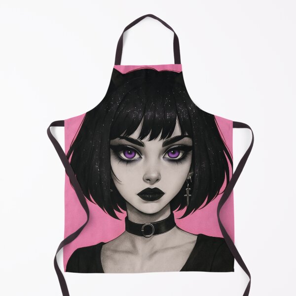 Item preview, cute gothic cat girl, anime illustration designed and sold by Mauswohn.