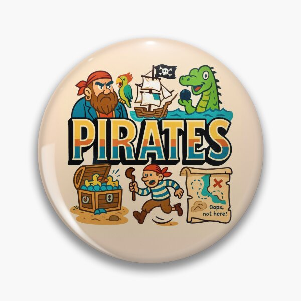 Item preview, Funny Pirates Illustration  designed and sold by Myra365Art.