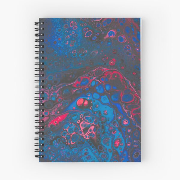 Item preview, Crazy Pink & Blue Paint Cell Chaos Fluid Art Print - Original Acrylic Pour Painting  designed and sold by marbledmoonart.