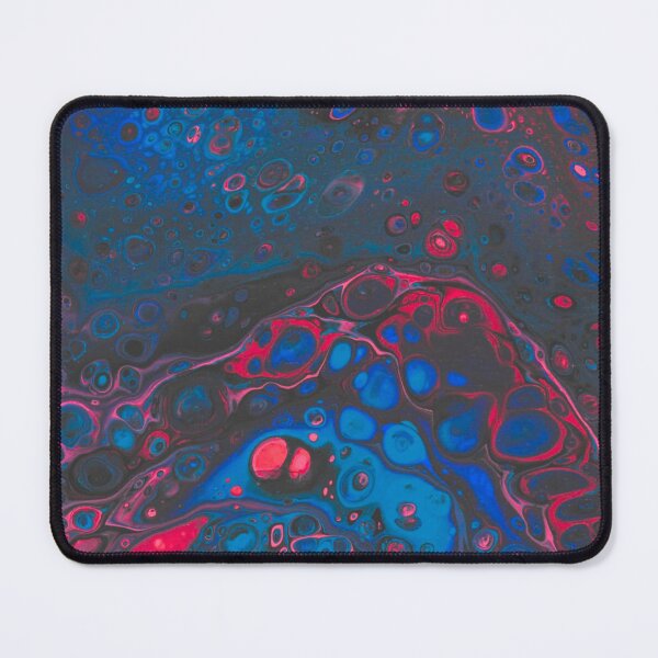 Item preview, Crazy Pink & Blue Paint Cell Chaos Fluid Art Print - Original Acrylic Pour Painting designed and sold by marbledmoonart.