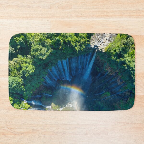 Item preview, Tumpak Sewu Waterfall with Rainbow – East Java Aerial Drone Photography designed and sold by mattryanphoto.