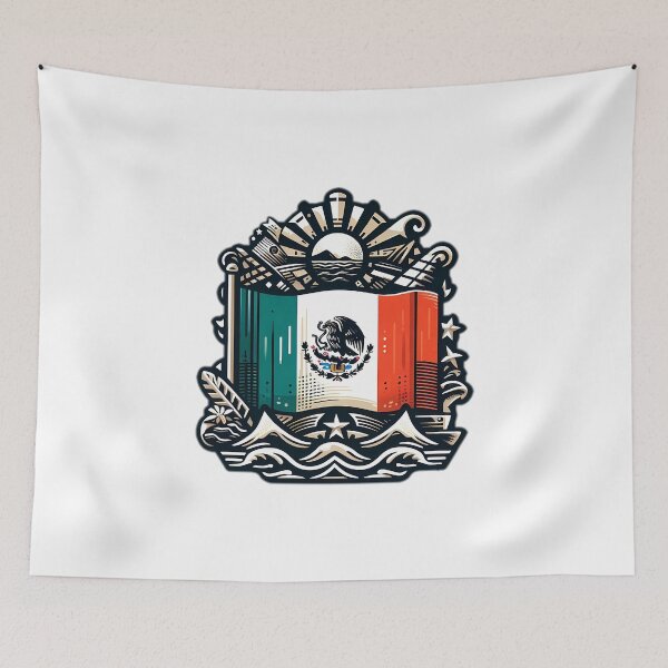 Item preview, mexican flag  designed and sold by NCNGDESIGN.