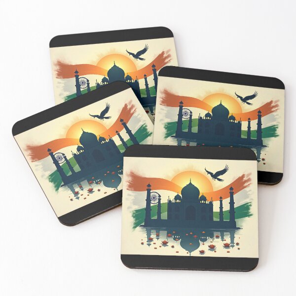 Item preview, Taj Mahal with Indian Tricolor – Symbol of Pride and Unity designed and sold by FashonSea7.