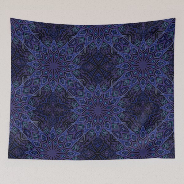Item preview, Decorative Abstract Peacock Rose Window Pattern designed and sold by Dawn Anthes.