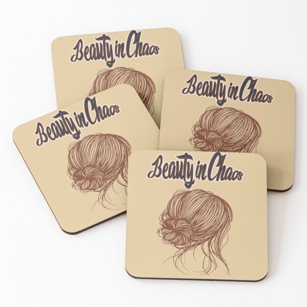 Item preview, Beauty in Chaos – Messy Bun Girl Aesthetic Quote Design designed and sold by SR-Soulprints.