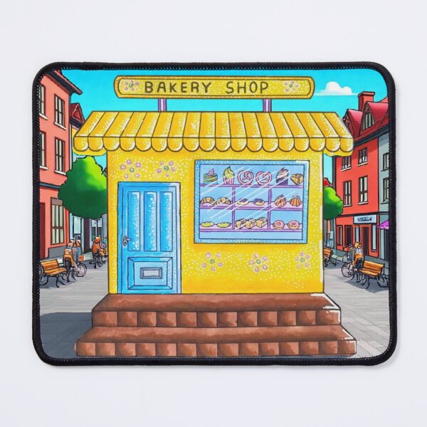 Item preview, A Cute Yellow Bakery Cafe In The City designed and sold by Soxybabe12.