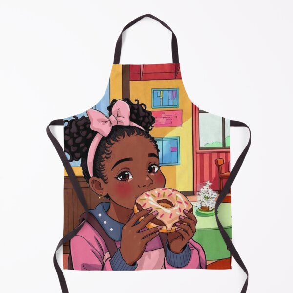 Item preview, Cute Little Black Eating A Donut At The Bakery Shop designed and sold by Soxybabe12.