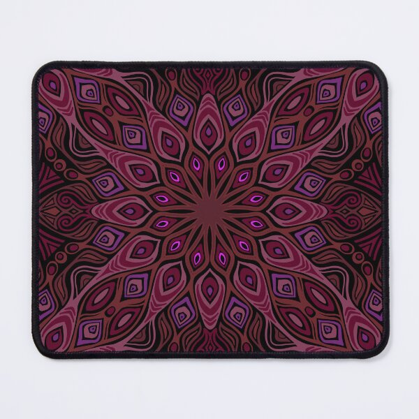 Item preview, Decorative Abstract Peacock Rose Window Pattern - crimson and magenta designed and sold by Dawn Anthes.
