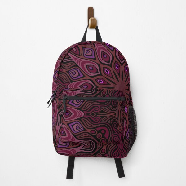 Item preview, Decorative Abstract Peacock Rose Window Pattern - crimson and magenta designed and sold by Dawn Anthes.