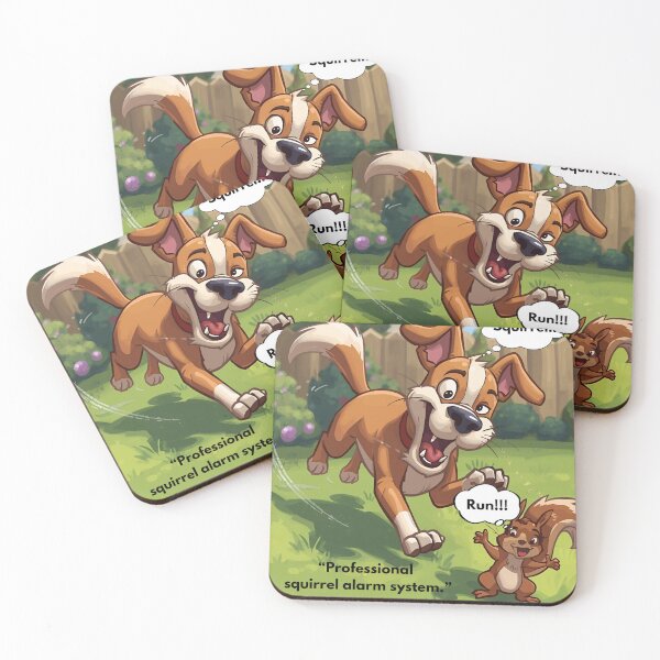 Item preview, ?️ “Professional Squirrel Alarm System – Funny Dog & Squirrel Cartoon” designed and sold by george335555.