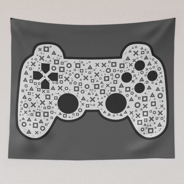 Aperçu de l'œuvre Forme de manette de jeu avec motif de bouton créée et vendue par LOVE, AMY.