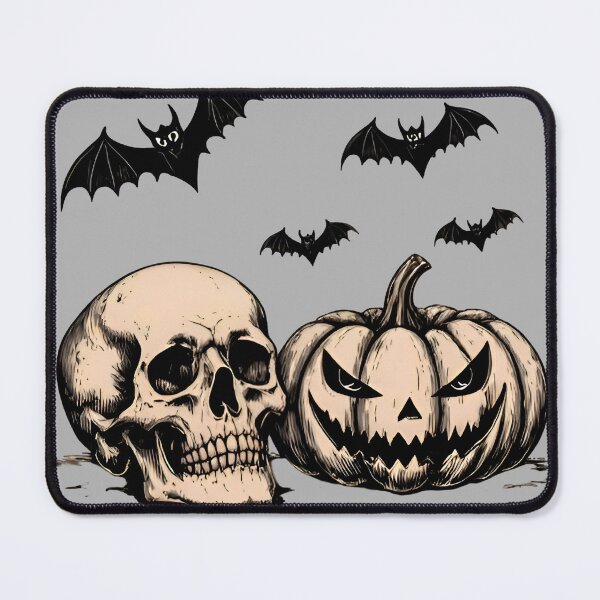 Item preview, Creepy Skulls with Pumpkin Lantern designed and sold by SBEE-jirapha.
