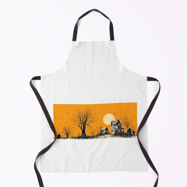 Item preview, Haunted house silhouette with barren trees at sunset designed and sold by DadGenX.