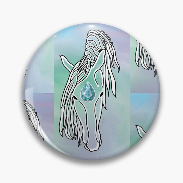 Item preview, Signed Art Print: Horse with Gem and background designed and sold by Waubamik Perry.