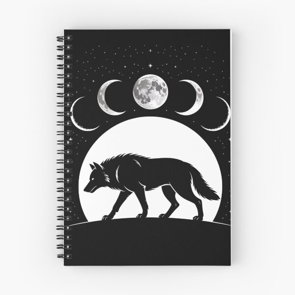 Item preview, Wolf and Moon Phases – Mystical Lunar Cycle Design designed and sold by Epesem.