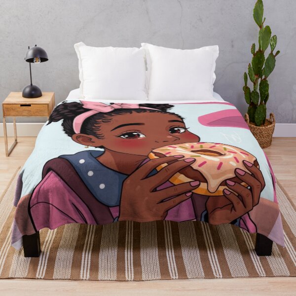 Item preview, Cute Little Black Girl's Snack Time designed and sold by Soxybabe12.