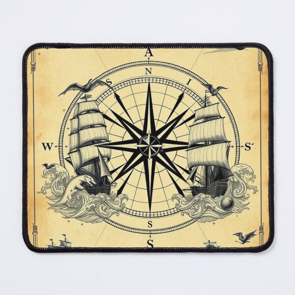 Item preview, Vintage Nautical Map with Sea Monsters designed and sold by Shop9999.