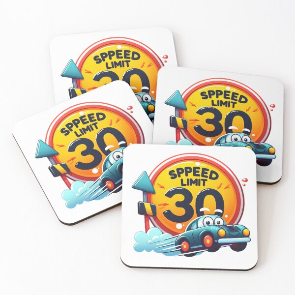 Item preview, Funny Car Speed Limit Logo Design designed and sold by CalmMatterStudio.