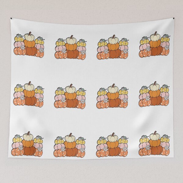 Item preview, Cute Pumpkin Fall Design | Autumn Thanksgiving Halloween Artwork with Flowers designed and sold by Sticker Mania Studio.