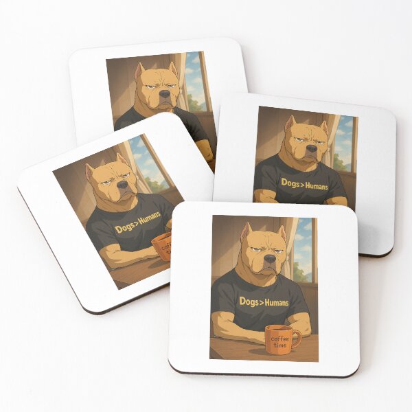 Item preview, Dogs > Humans – Funny Coffee Dog Meme Illustration designed and sold by Apple-Design369.