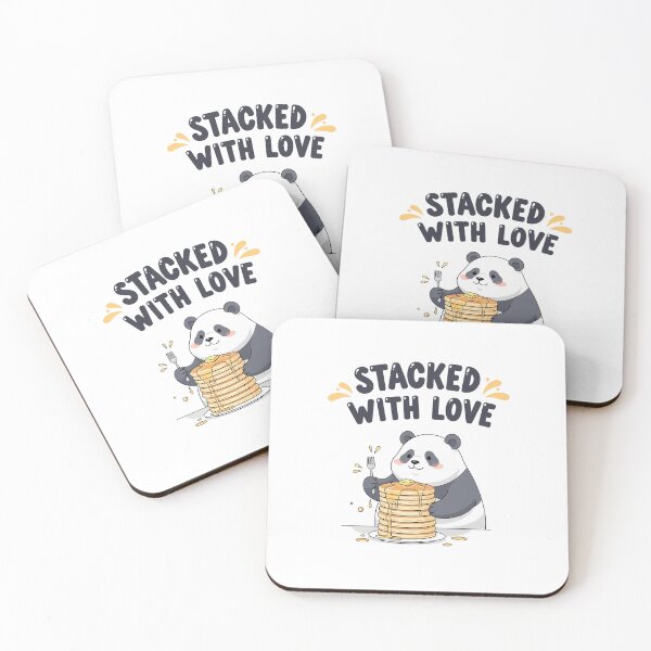 Item preview, Stacked With Love – Cute Panda Pancake Design designed and sold by Rank Sol.