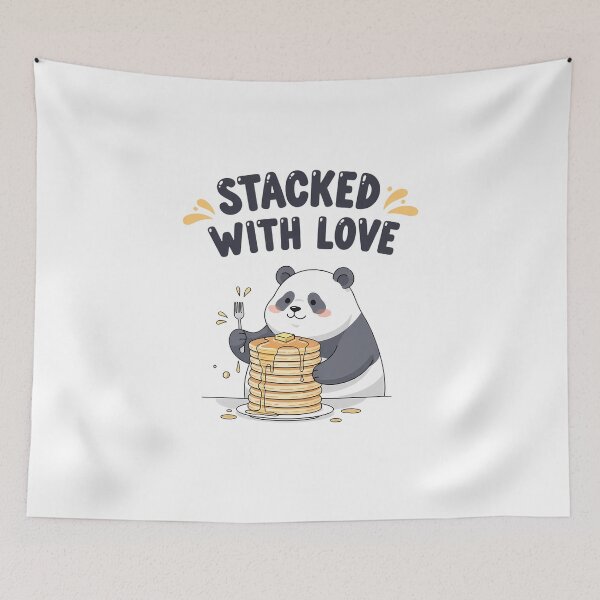 Item preview, Stacked With Love – Cute Panda Pancake Design designed and sold by Rank Sol.