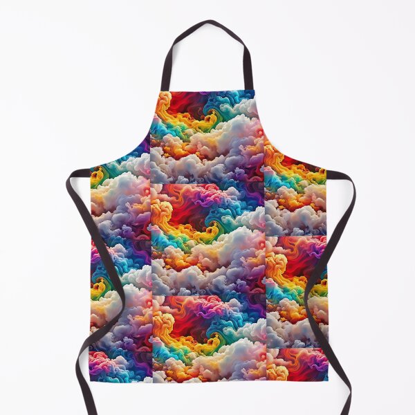 Item preview, Rainbow Clouds Swirls Diagonal Repeated Hexagonal Pattern Textures designed and sold by Digital-Davinci.