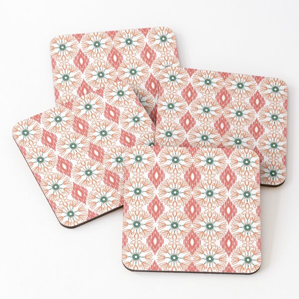 Item preview, Petal Grid: Ikat Reverie thai style fabric pattern seamless designed and sold by MJMiraathita.