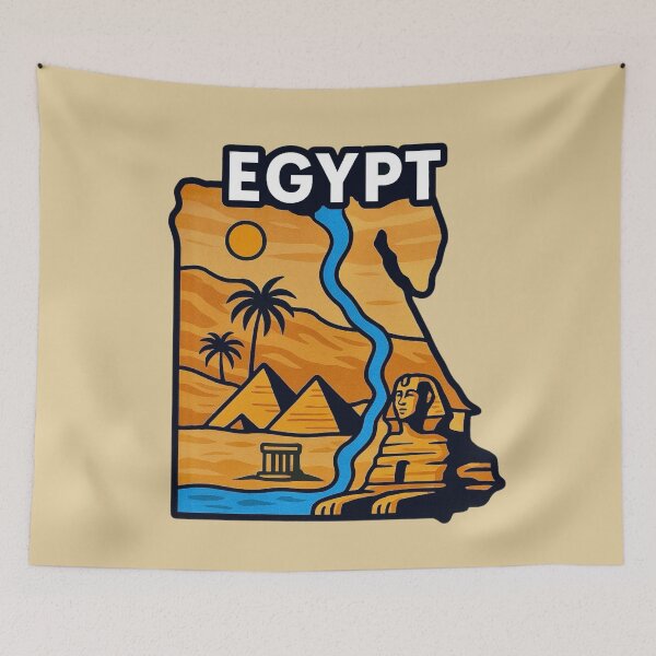Item preview, Stylized Ancient Egypt Map designed and sold by Myra365Art.