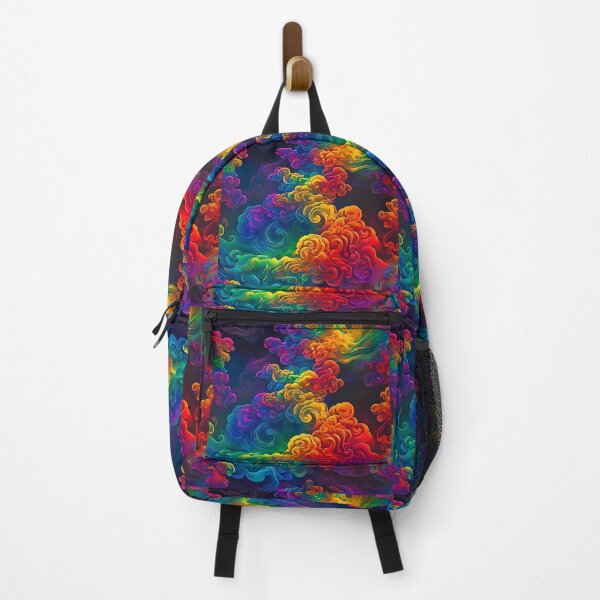 Item preview, Swirls Spirals Rainbow Cloud Dark Theme Diagonal Repeated Hexagonal Pattern Textures (Template) designed and sold by Digital-Davinci.