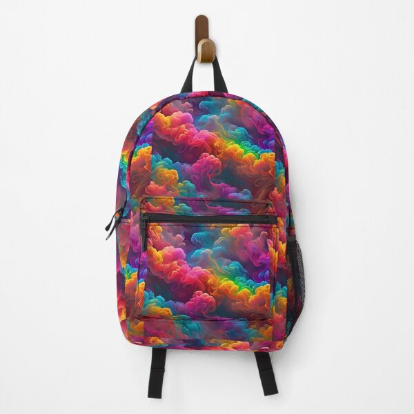 Item preview, Rainbow Cloud Smoke Dark Theme Diagonal Repeated Hexagonal Pattern Textures designed and sold by Digital-Davinci.