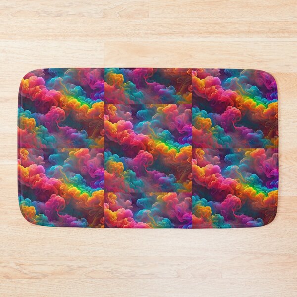 Item preview,  Rainbow Cloud Smoke Dark Theme Diagonal Repeated Hexagonal Pattern Textures  designed and sold by Digital-Davinci.