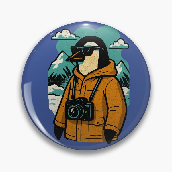 Item preview, : Stylish Penguin Photographer : Pingouin Photographe Stylé  designed and sold by Drawingshirts.