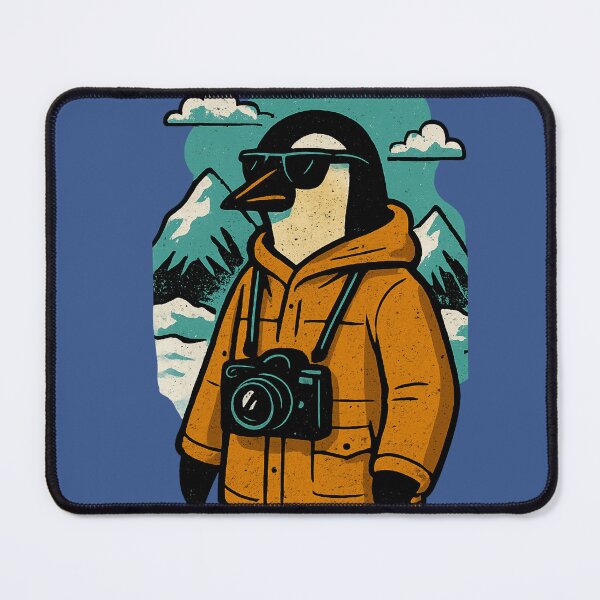 Item preview, : Stylish Penguin Photographer : Pingouin Photographe Stylé designed and sold by Drawingshirts.