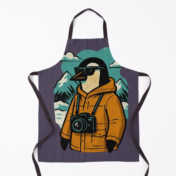 Item preview, : Stylish Penguin Photographer : Pingouin Photographe Stylé designed and sold by Drawingshirts.
