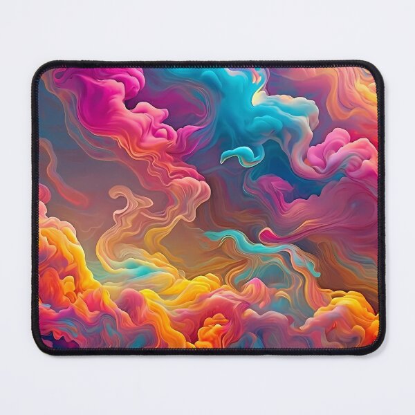 Item preview, Rainbow Cloud Swirling Smoke Dark Theme Diagonal Repeated Hexagonal Pattern Textures (Template) designed and sold by Digital-Davinci.