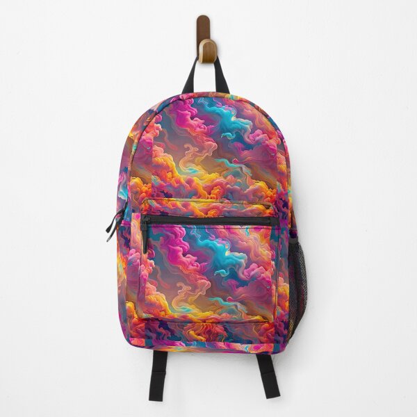 Item preview, Rainbow Cloud Swirling Smoke Dark Theme Diagonal Repeated Hexagonal Pattern Textures (Template) designed and sold by Digital-Davinci.