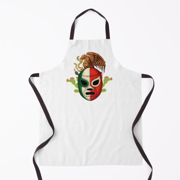 Item preview, Mexican Flag Lucha Libre Mask – Eagle and Snake Mexico Wrestling Design designed and sold by Lunaria Arts.