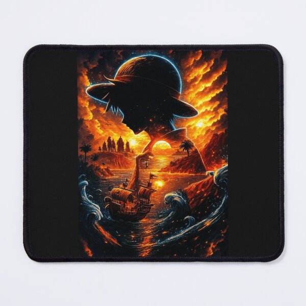 Aperçu de l'œuvre Straw Hat Pirate Sunset - Adventure at Sea créée et vendue par PixelStorage.