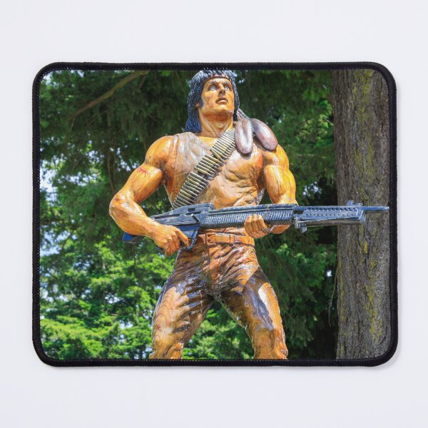 Item preview, Wood Carving Rambo First Blood Movie Hope British Columbia designed and sold by Kevin Miller Photography.
